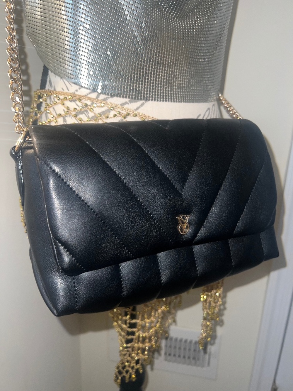 Victoria's Secret Medium Crossbody Bag in black